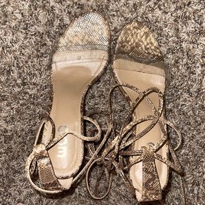 Snakeskin Perplex Strappy Heel